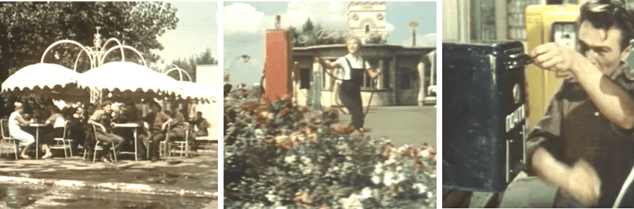 Сканмаркет. Концепция спектра услуг на АЗС отражена в сценарии фильма «Королева бензоколонки», 1962 год